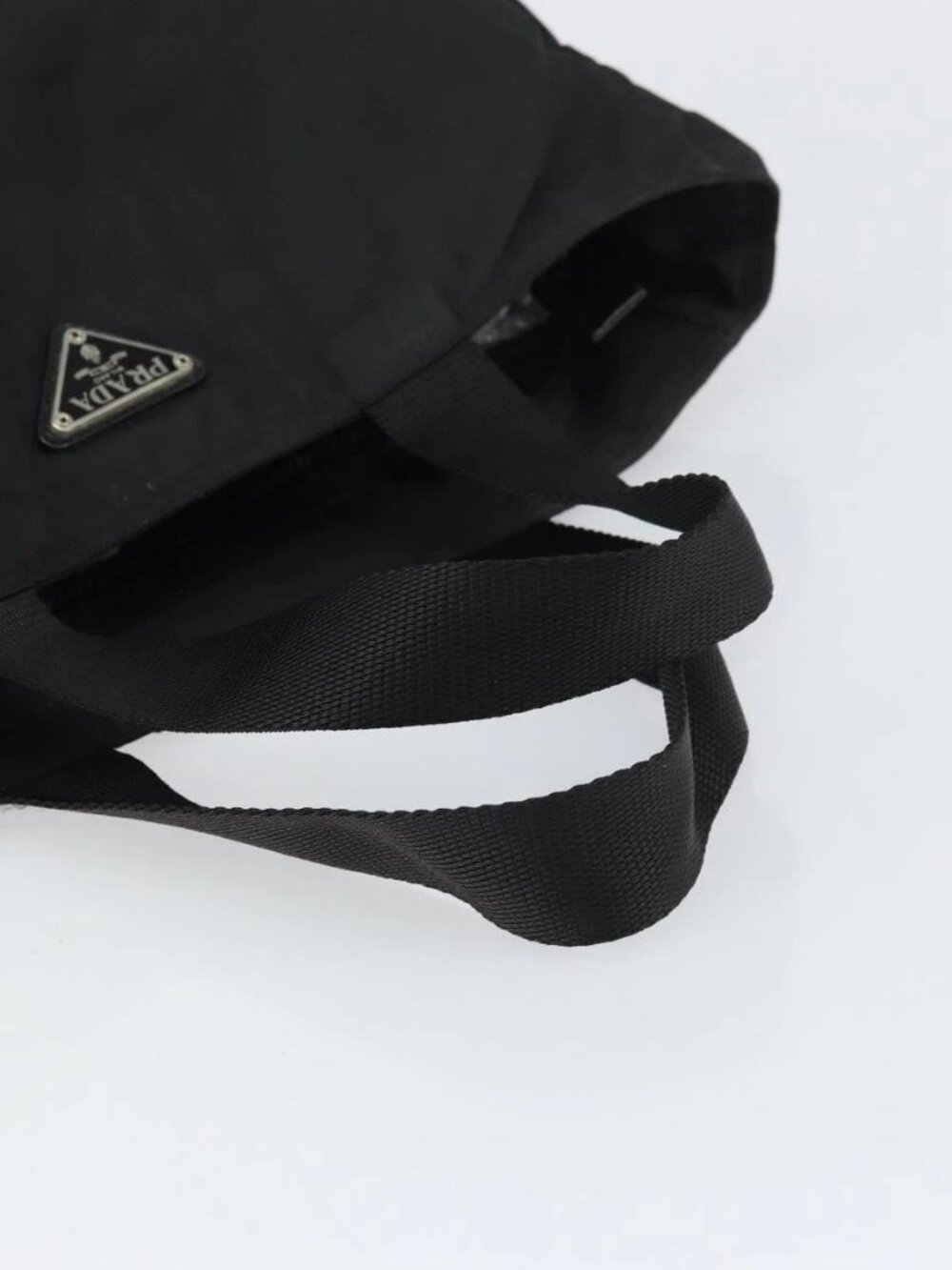 PRADA Tote Bag Nylon Black Silver Auth 158528 - Picture 8 of 16